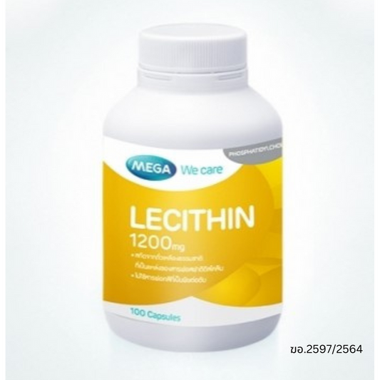 Mega We Care Lecithin 1200 mg – Brain, Liver & Heart Health Support | 100 Softgel Capsules