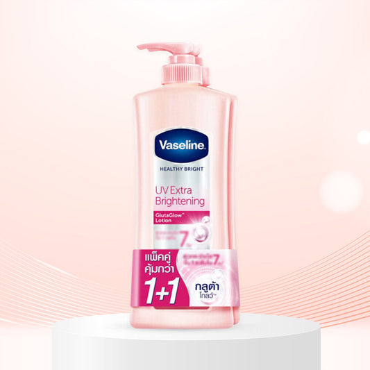 Vaseline GlutaGlow UV Extra Brightening Lotion – 2 x 500ml | Radiant Skin with Deep Brightening & UV Protection