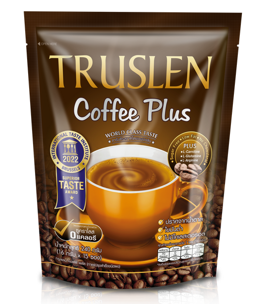 Truslen Coffee Plus – Thai Instant Coffee Mix with Collagen & Fiber | 2 Packs × 16 Sachets