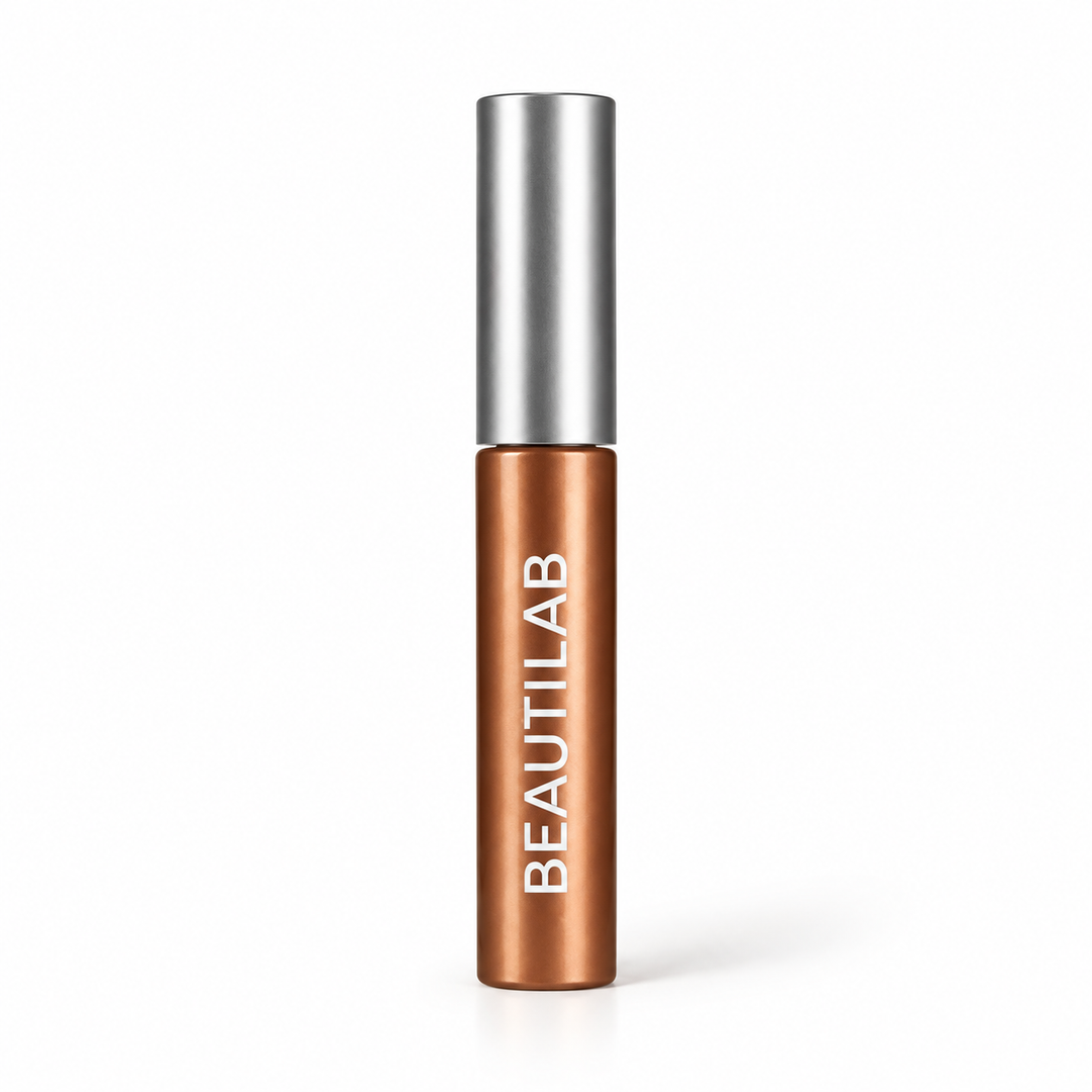 BEAUTILAB 02 Toasted Babe eyebrow mascara — one tube on white background