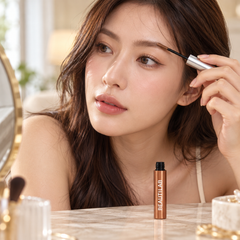 BEAUTILAB 02 Toasted Babe eyebrow mascara — illustrated brow application