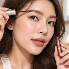 BEAUTILAB 07 Mauve Crush eyebrow mascara — illustrated brow application