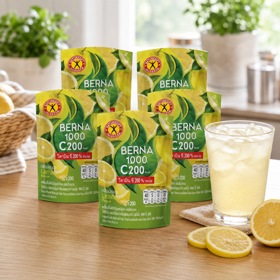 NatureGift Berna 1000 C200 Lemon Flavor – 5 Pouches × 5 Sachets