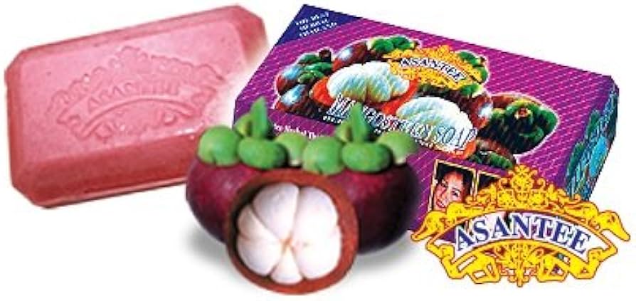 Asantee Mangosteen Herbal Soap – Antioxidant, Anti-Acne & Skin Brightening – 6 Bars x 125g – Thai Natural Skincare