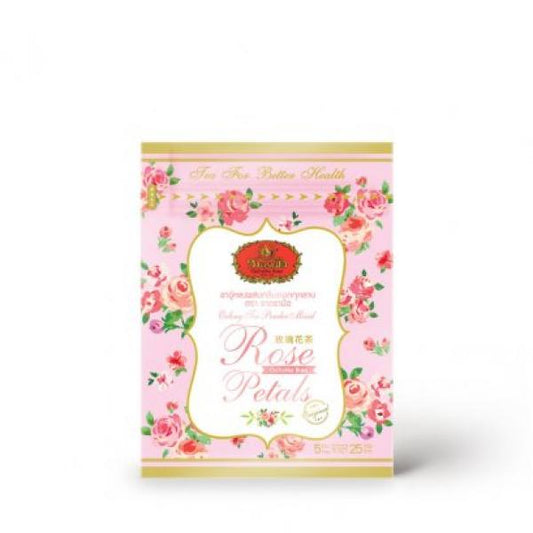 Chatramue Rose Petals Tea – 50 Teabags x 2 Boxes – Premium Thai Herbal Floral Tea