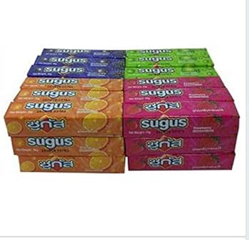 Sugus Fruity Chewy Candy Mix – Orange, Raspberry, Green Apple, Blackcurrant – 30g, 36 Pieces