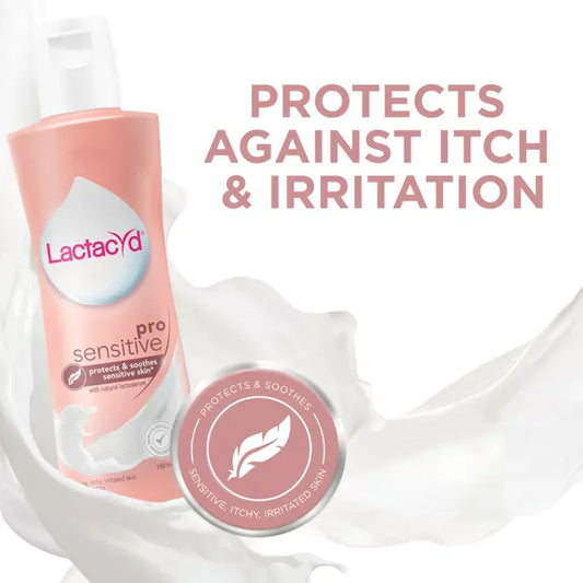 Lactacyd Pro Sensitive Feminine Wash – Gentle Intimate Hygiene for Sensitive Skin – 150ml x 2 Bottles