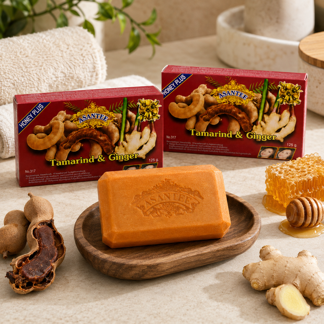 ASANTEE Tamarind, Ginger & Honey Soap No.317 – 3 Bars × 125 g