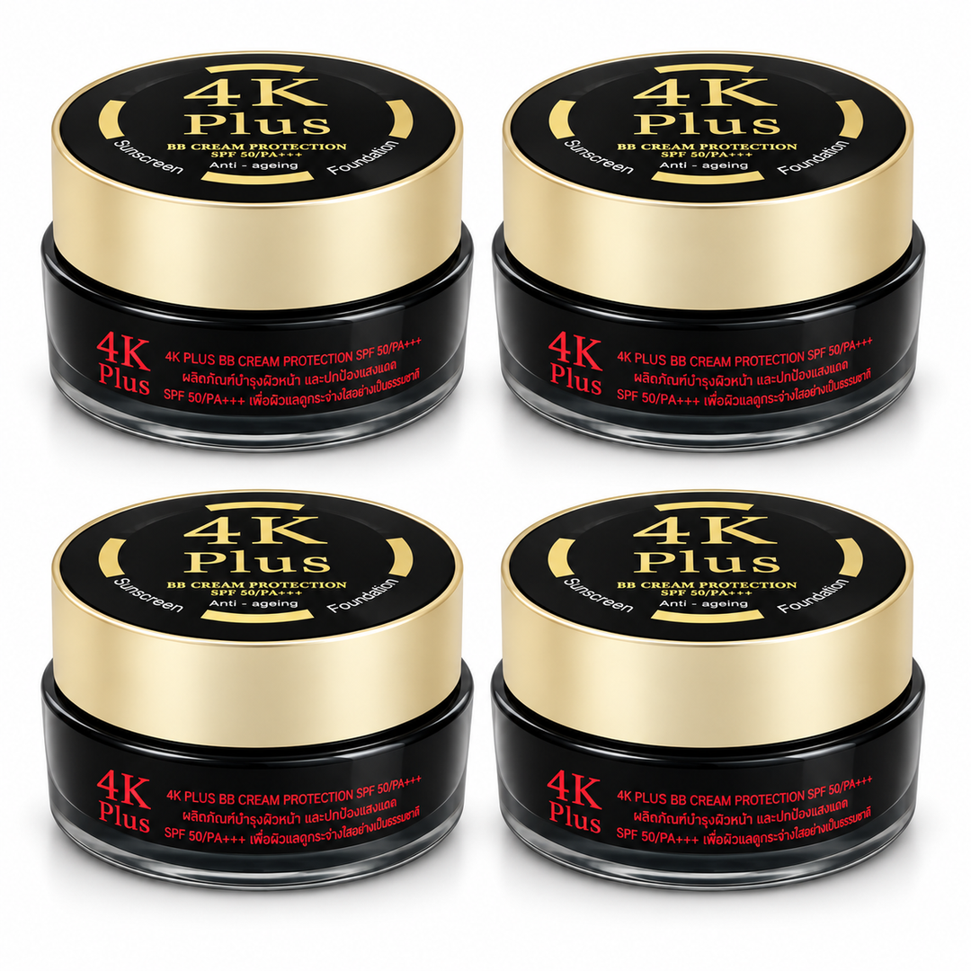 4K Plus 5X BB Cream SPF50 20 g - New Packaging — pack of 4, exactly 4 identical units shown on white background.
