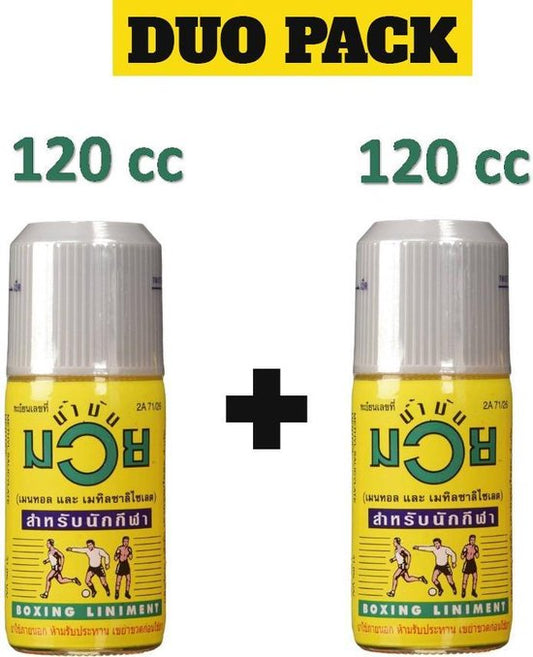 Namman Muay Thai Boxing Oil Liniment 120ml – Pack of 2 | Herbal Thai Massage Oil for Muscle & Joint Pain Relief
