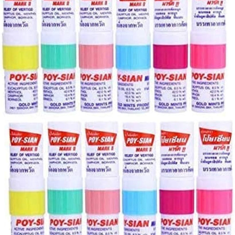Poy Sian Mark II Herbal Nasal Inhaler – Herbal Stick – 2 Packs of 6 (12 Inhalers Total)