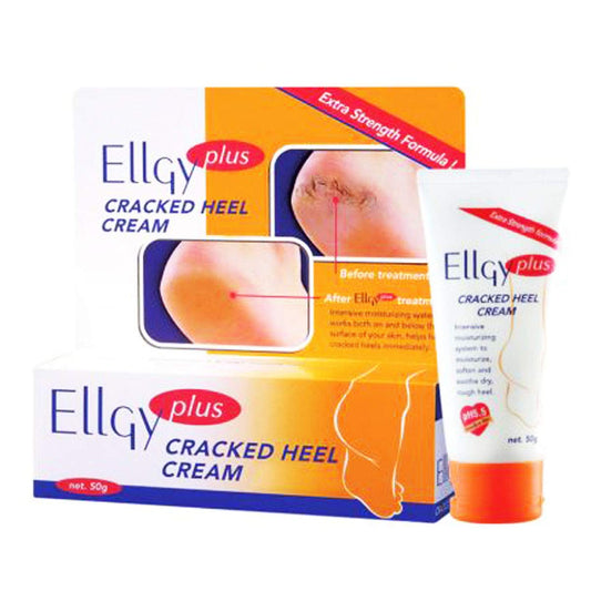 Ellgy Plus Cracked Heels Cream – Intensive Repair for Dry, Rough Feet – 50g x 2 Packs