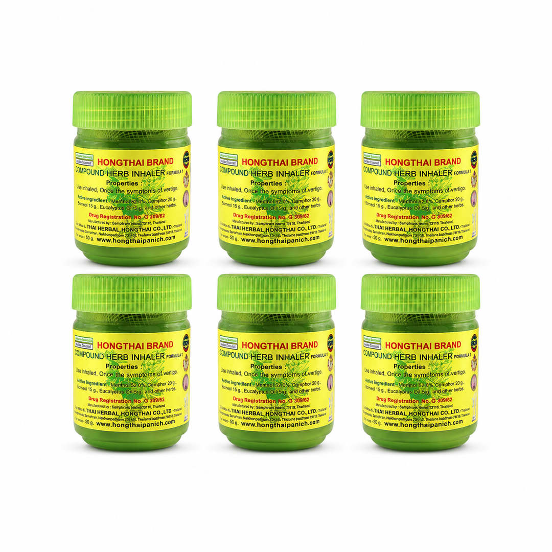 Original Hong Thai Herbal Inhaler Formula 2 - Pack of 6