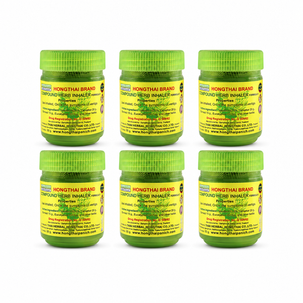 Original Hong Thai Herbal Inhaler Formula 2 - Pack of 6