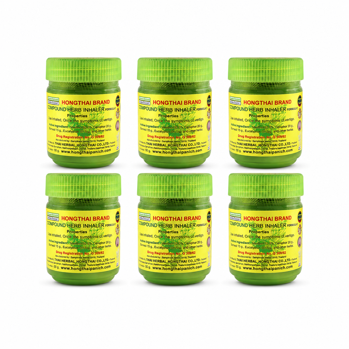 Original Hong Thai Herbal Inhaler Formula 2 - Pack of 6
