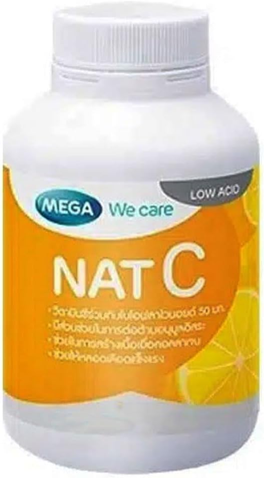 Mega We Care NAT C 1000 – High-Strength Natural Vitamin C with Bioflavonoids | 60 Capsules
