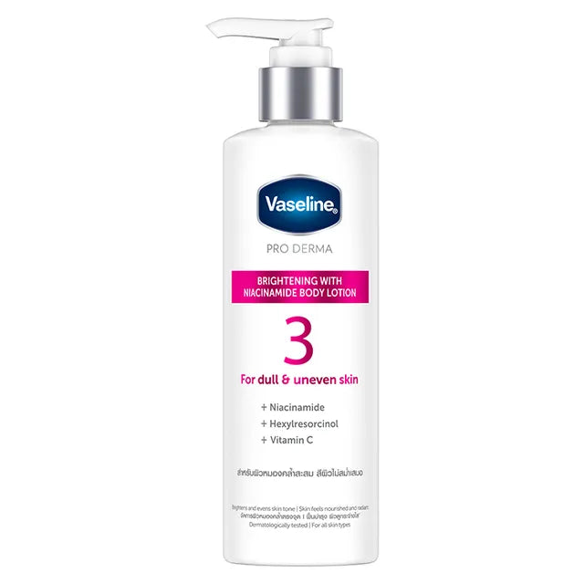 Vaseline ProDerma Derma Brightening Body Lotion with Niacinamide, number 3  – 2 Pack (250ml Eac