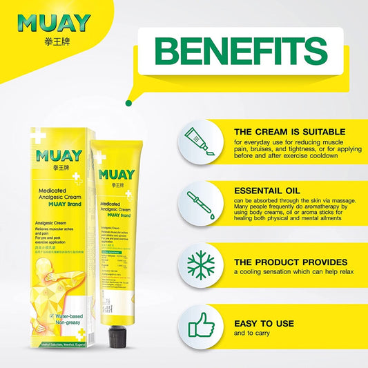 Namman Muay Thai Boxing Analgesic Balm 100ml – Pack of 2 | Authentic Thai Pain Relief for Muscles & Joints