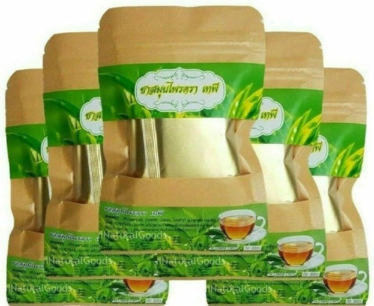 Tapee Herbal Tea from Thailand promotes detox, digestive balance, and energy with natural herbs. Caffeine-free. 25 sachets per box. Ideal for liver and immune support.