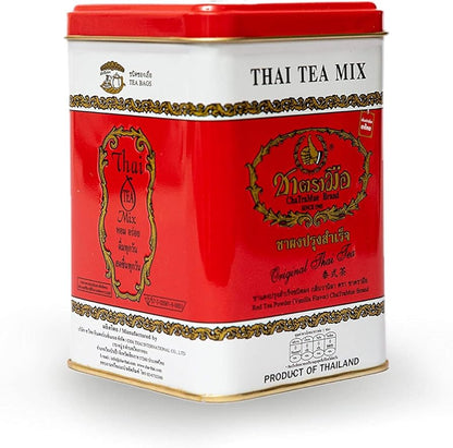 Chatramue Original Thai Tea – Red Label – Authentic Thai Milk Tea – 50 Teabags x 2 Boxes