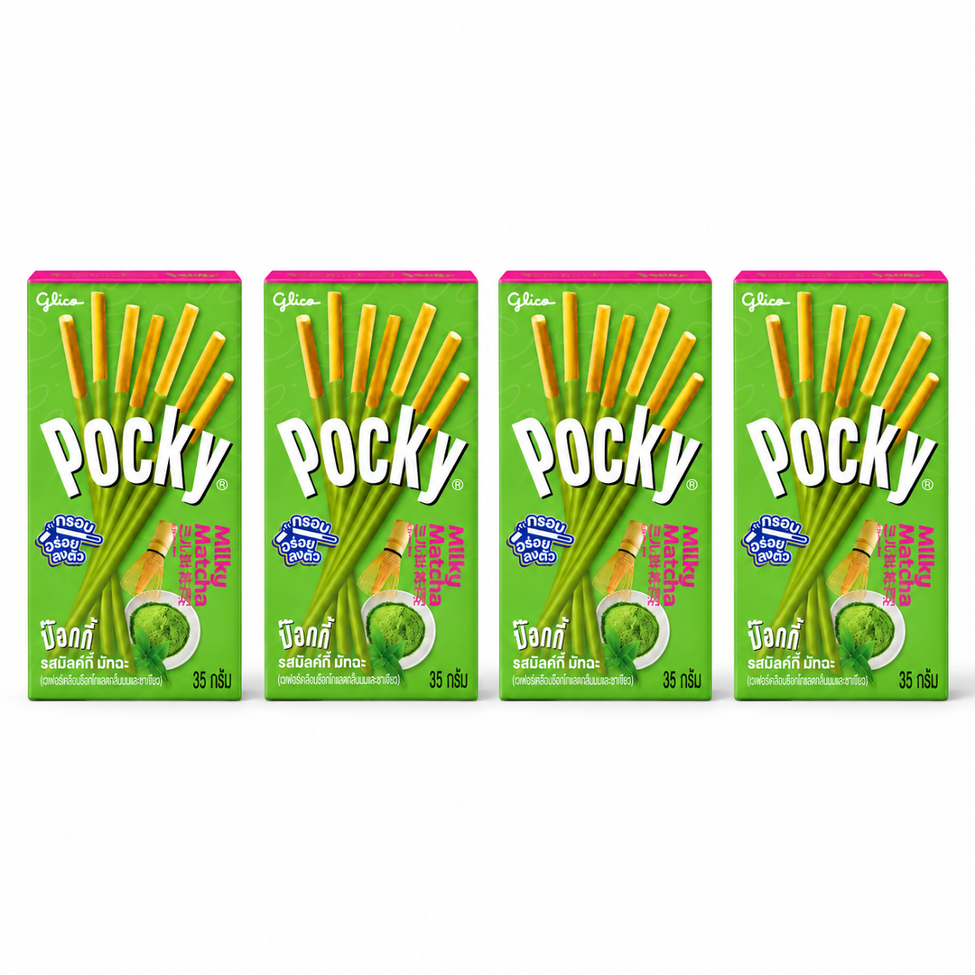 Glico Pocky Milky Matcha – 35 g – 4 Boxes