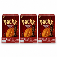 Glico Pocky Rich Chocolate Cocoa Nibs – 23 g – 3 Boxes