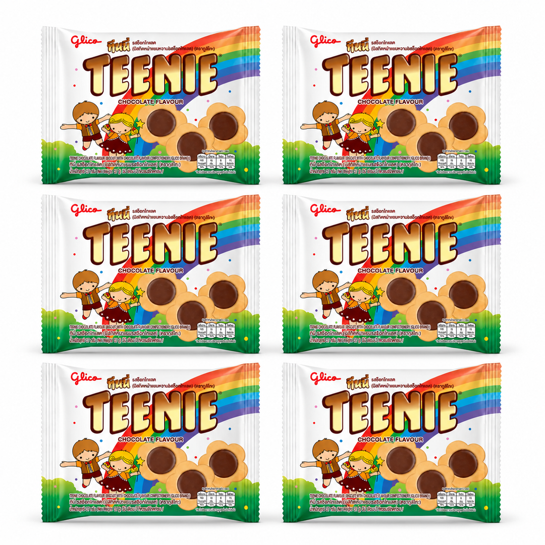 Glico Teenie Chocolate Biscuits – 37 g – 6 Pouches