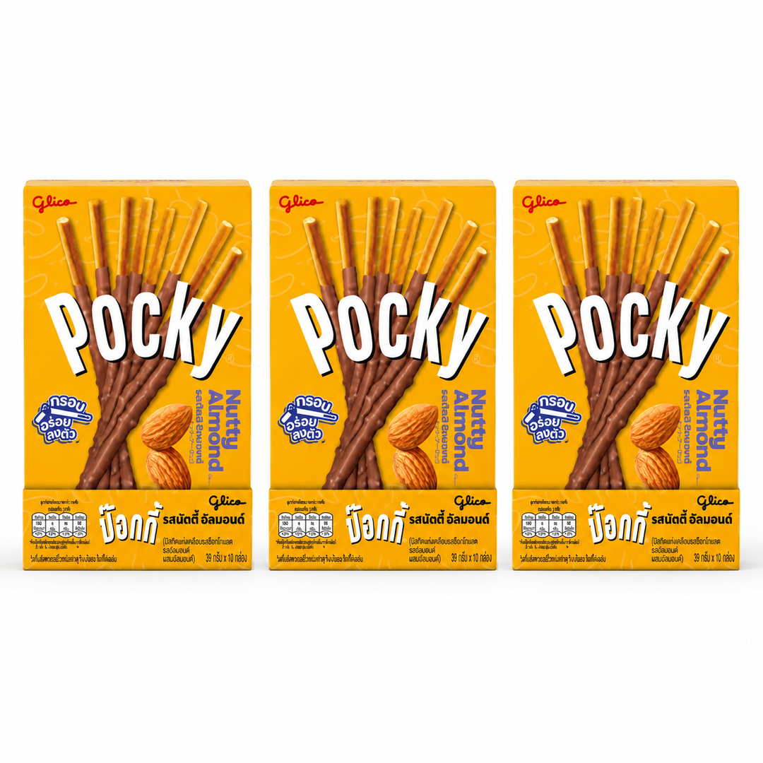 Glico Pocky Nutty Almond – 39 g – 3 Boxes