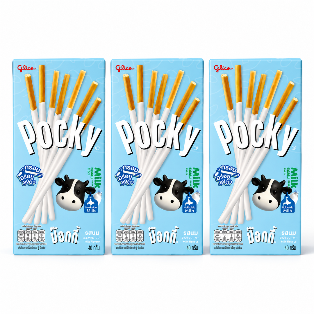 Glico Pocky Milk Flavour – 40 g – 3 Boxes