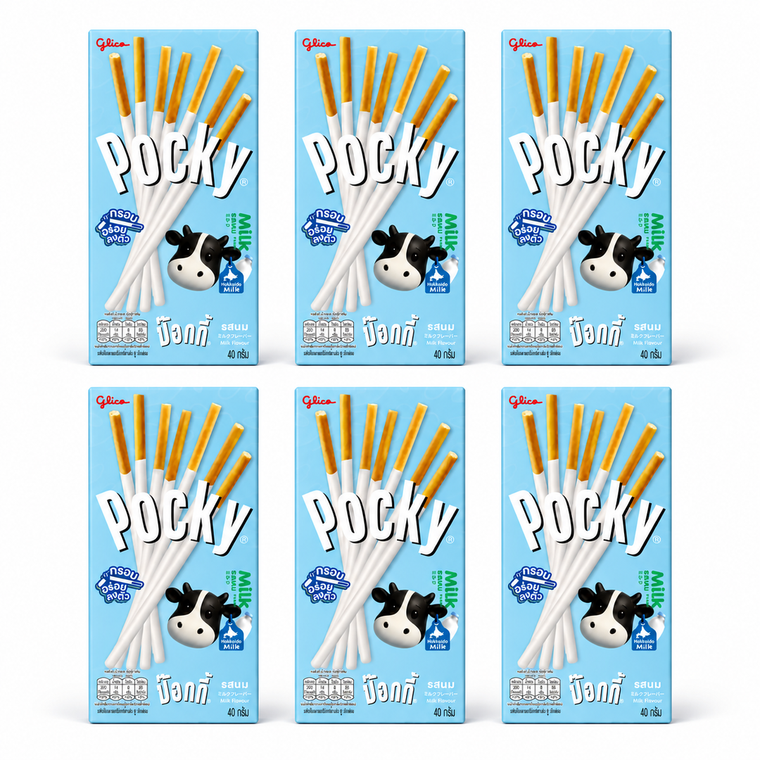 Glico Pocky Milk Flavour – 40 g – 6 Boxes