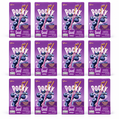 Glico Pocky Crushed Fruits Blueberry Yoghurt – 38 g – 12 Boxes