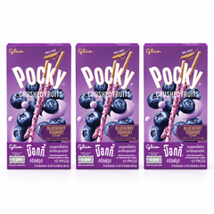 Glico Pocky Crushed Fruits Blueberry Yoghurt – 38 g – 3 Boxes