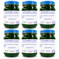 Mae Kularb Osoth Green Massage Balm — 6 × 200 g — exact retail quantity