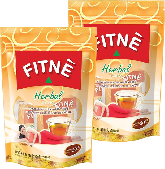 Fitne Chrysanthemum Herbal Infusion – Natural Detox Tea with Senna for Weight Loss & Digestion, 2 boxs x 30 sachets = 60 sachets