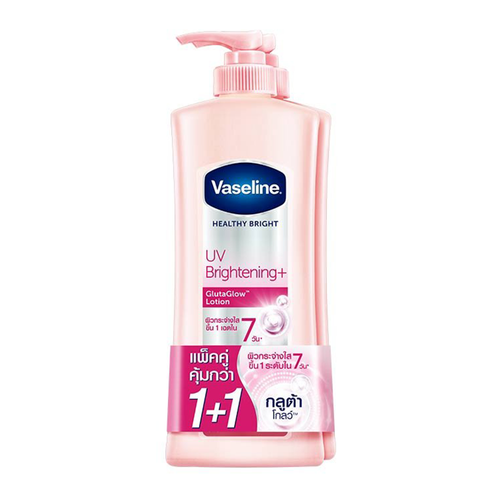 Vaseline Healthy Bright UV Extra Brightening GlutaGlow Lotion – 2 x 300ml | Intense Skin Brightening & UV Protection