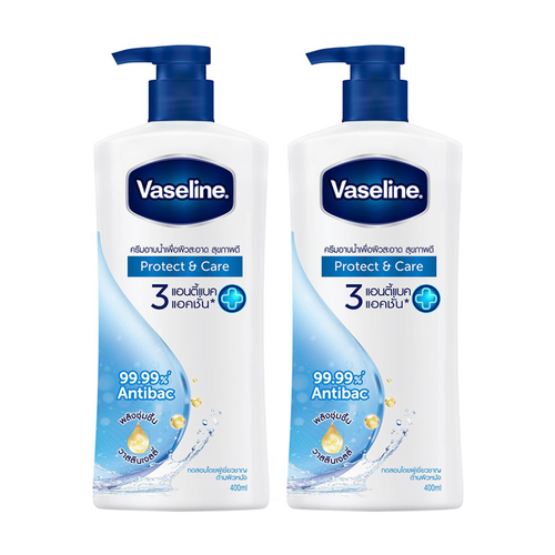 Vaseline Healthy Plus Body Wash Protect & Care Blue – 2 x 400ml | Antibacterial Cleanser for Healthy Skin