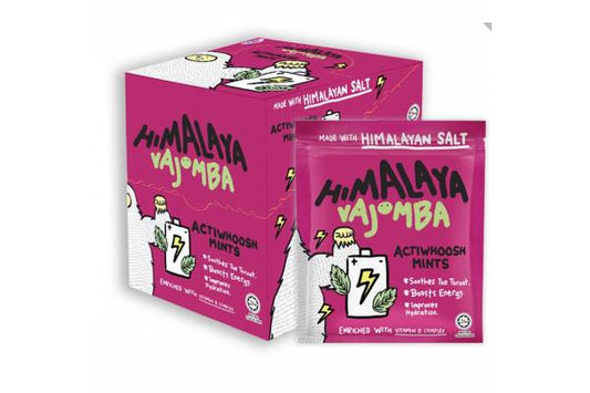 Big Foot Himalaya Vajomba ActiWoosh Mints – 12 Sachets per Pack, Set of 2 (Total 24 Sachets)