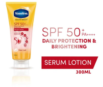 Vaseline Healthy Bright SPF 50+ Body Lotion – 2 x 300ml | Sun Protection & Skin Brightening