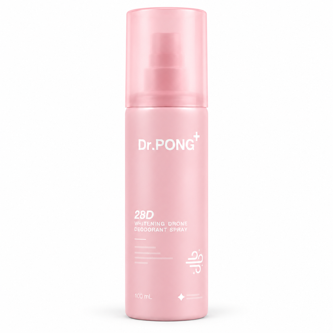 Dr.PONG 28D Whitening Drone Deodorant Spray — 1, 2 or 4 Bottles | 100 ml Each — single product on white