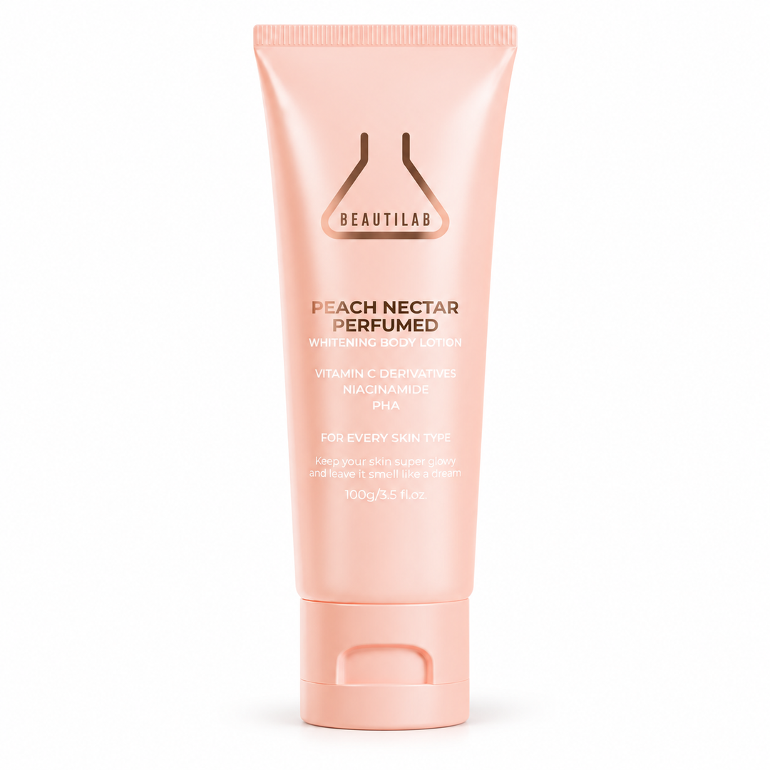 BEAUTILAB Peach Nectar Perfumed Whitening Body Lotion — 1, 2 or 4 Tubes | 100 g Each — single product on white