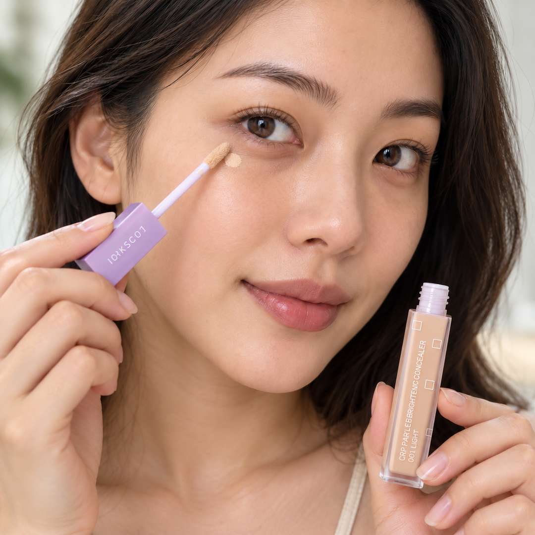 QESICR C2P Purple Brightening Concealer — 01 Light — 1, 2 or 4 Tubes — lifestyle application
