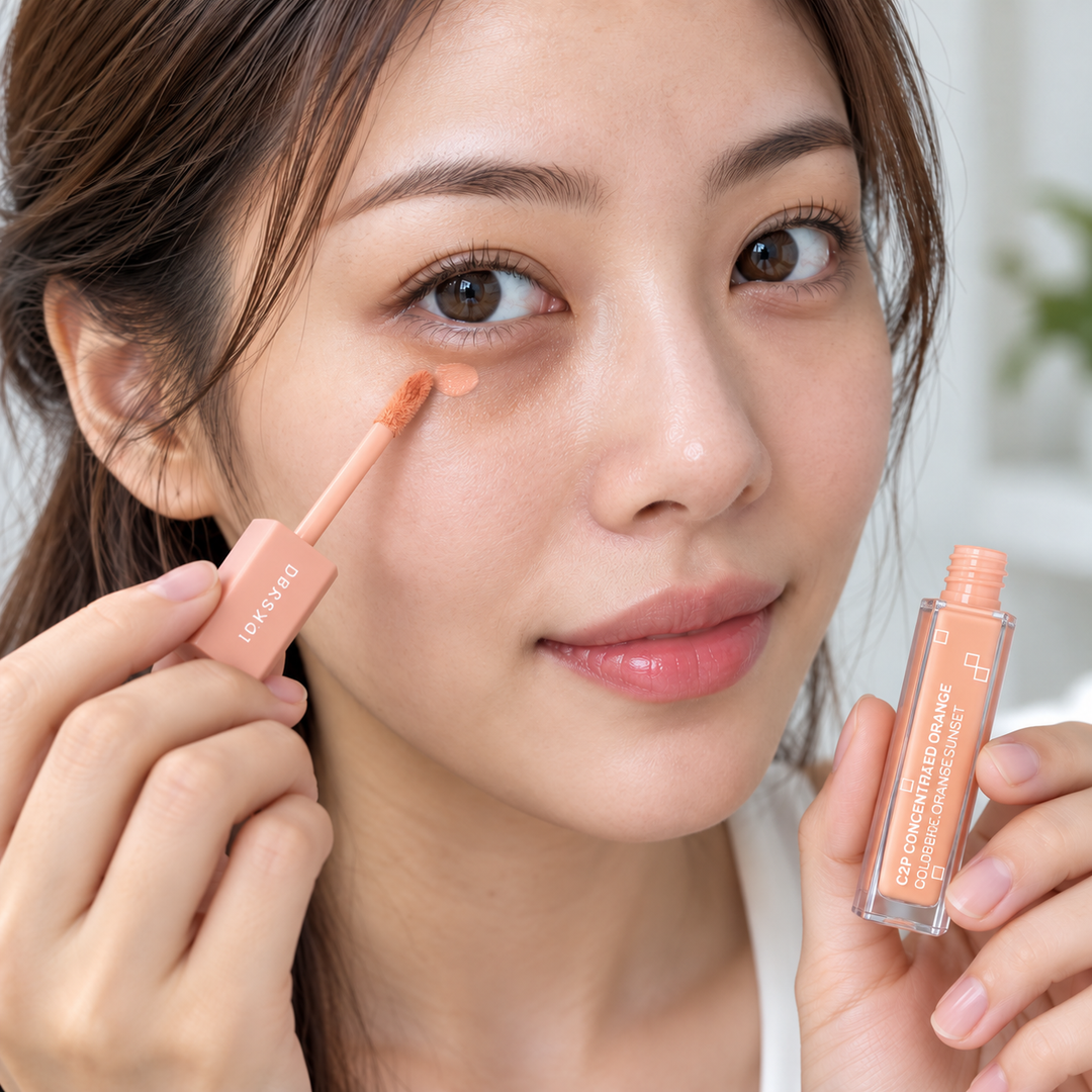 QESICR C2P Concentrated Orange Corrector — 03 Deep Peach — 1, 2 or 4 Tubes — lifestyle application