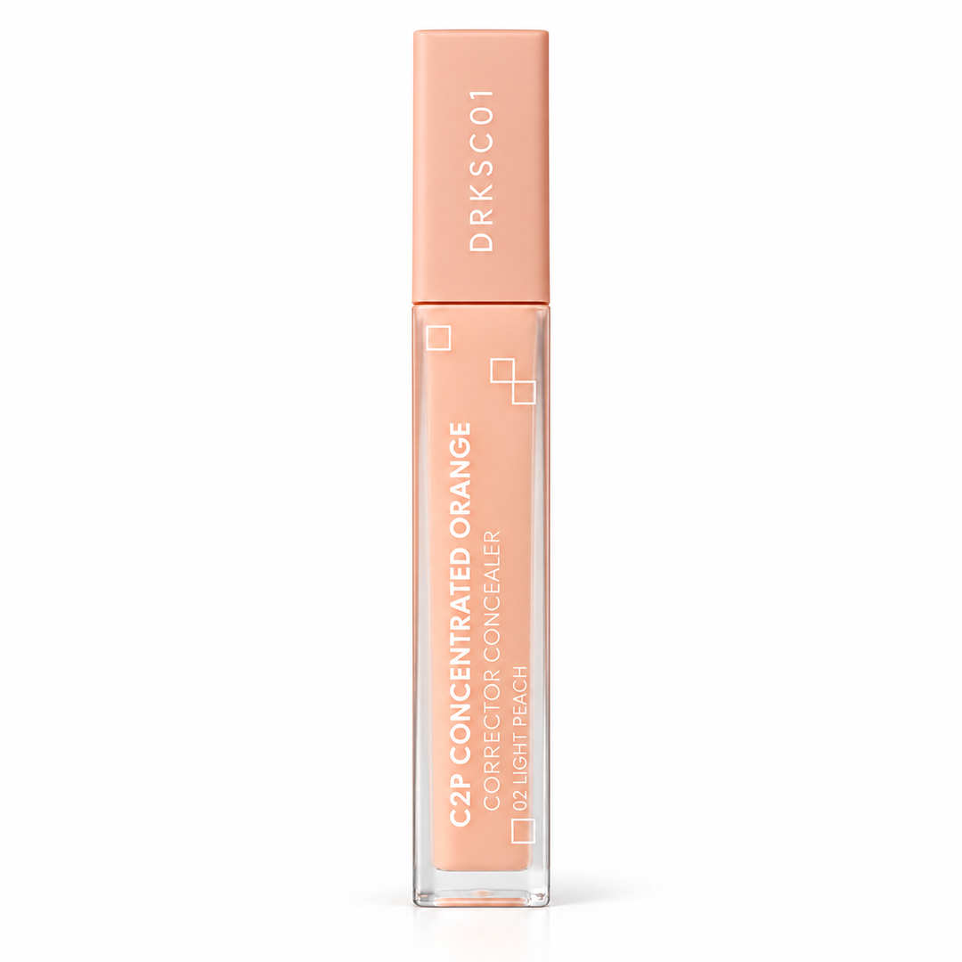 QESICR C2P Concentrated Orange Corrector — 02 Light Peach — 1, 2 or 4 Tubes — single product on white