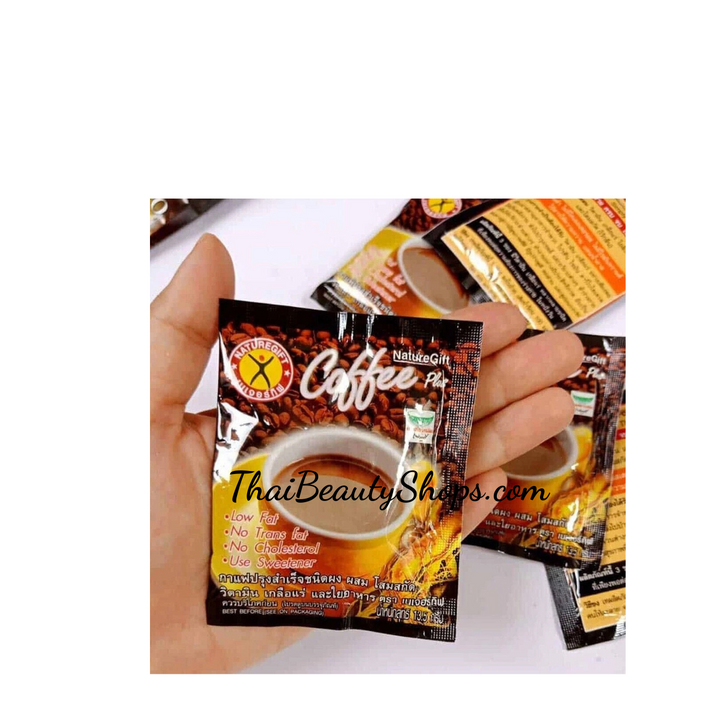 Nature Gift Coffee Plus – Thai Instant Coffee Mix with Collagen & Vitamins | 3 Packs x 10 Sachets