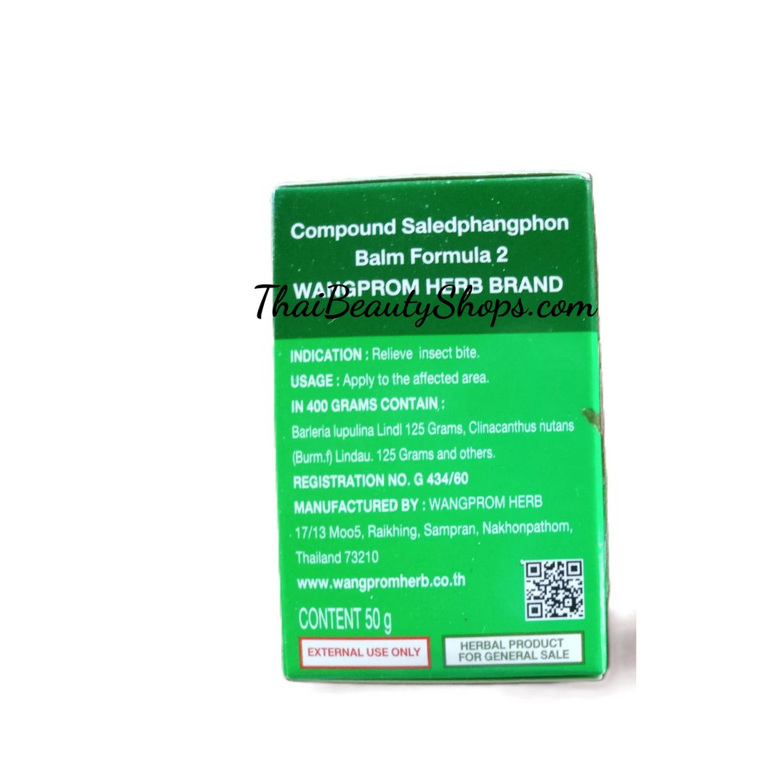 Wangprom Herbal Balm Green – Traditional Thai Cooling Aromatic Balm | Pack of 3 × 50g