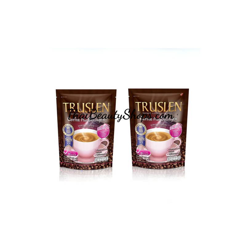 Truslen Coffee Plus – Thai Instant Coffee Mix with Collagen & Fiber | 2 Packs × 16 Sachets