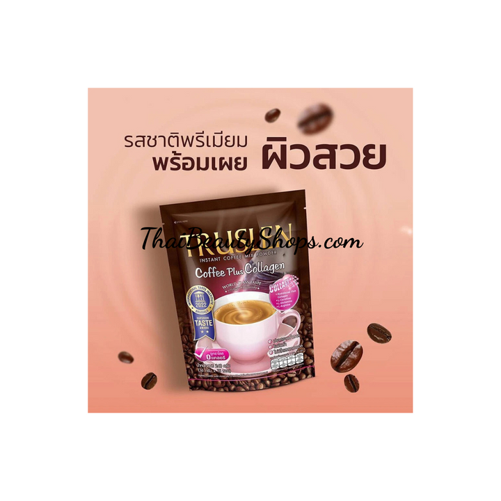 Truslen Coffee Plus – Thai Instant Coffee Mix with Collagen & Fiber | 2 Packs × 16 Sachets