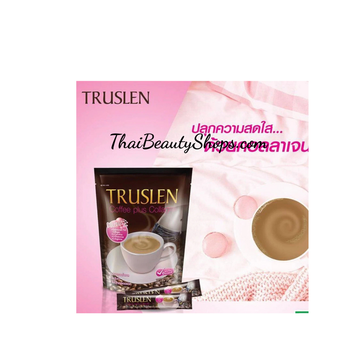 Truslen Coffee Plus – Thai Instant Coffee Mix with Collagen & Fiber | 2 Packs × 16 Sachets