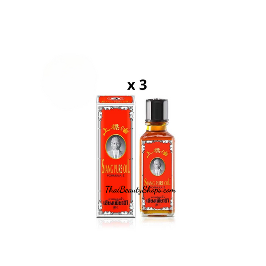 3 bottles x 25cc Red Siang Pure Menthol Peppermint Oil