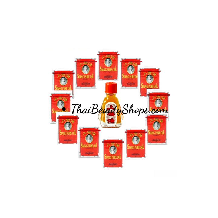 Siang Pure Oil Formula 1 – Traditional Thai Herbal Aromatic Oil | 12 × 3cc Bottles